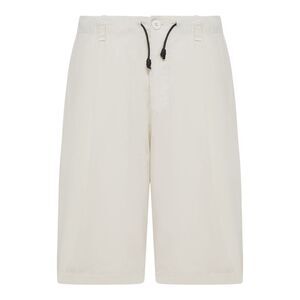 Transit Men Lightweight Cotton Bermuda Shorts With Drawstring